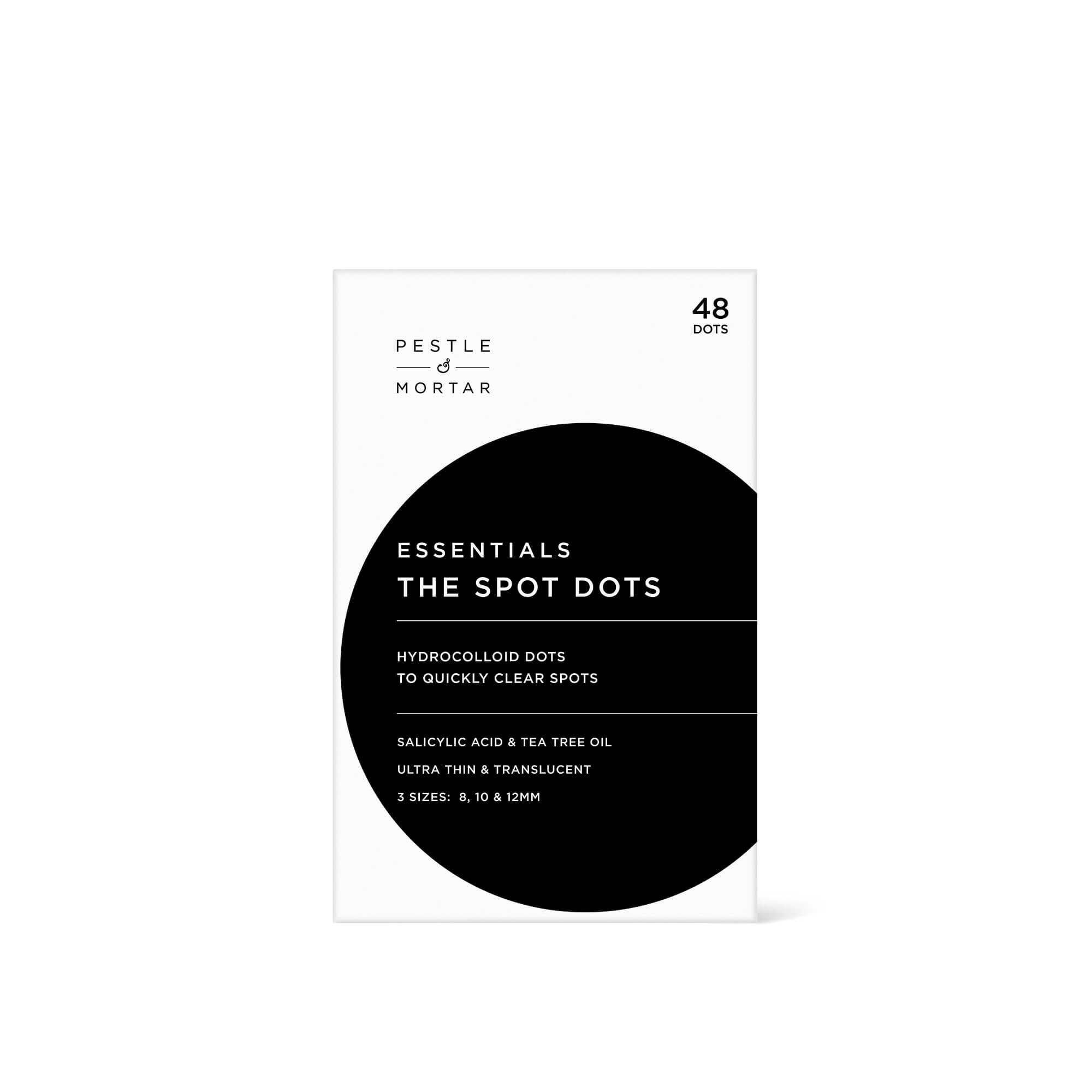 Packaging of Pestle & Mortar Essentials The Spot Dots on a white background