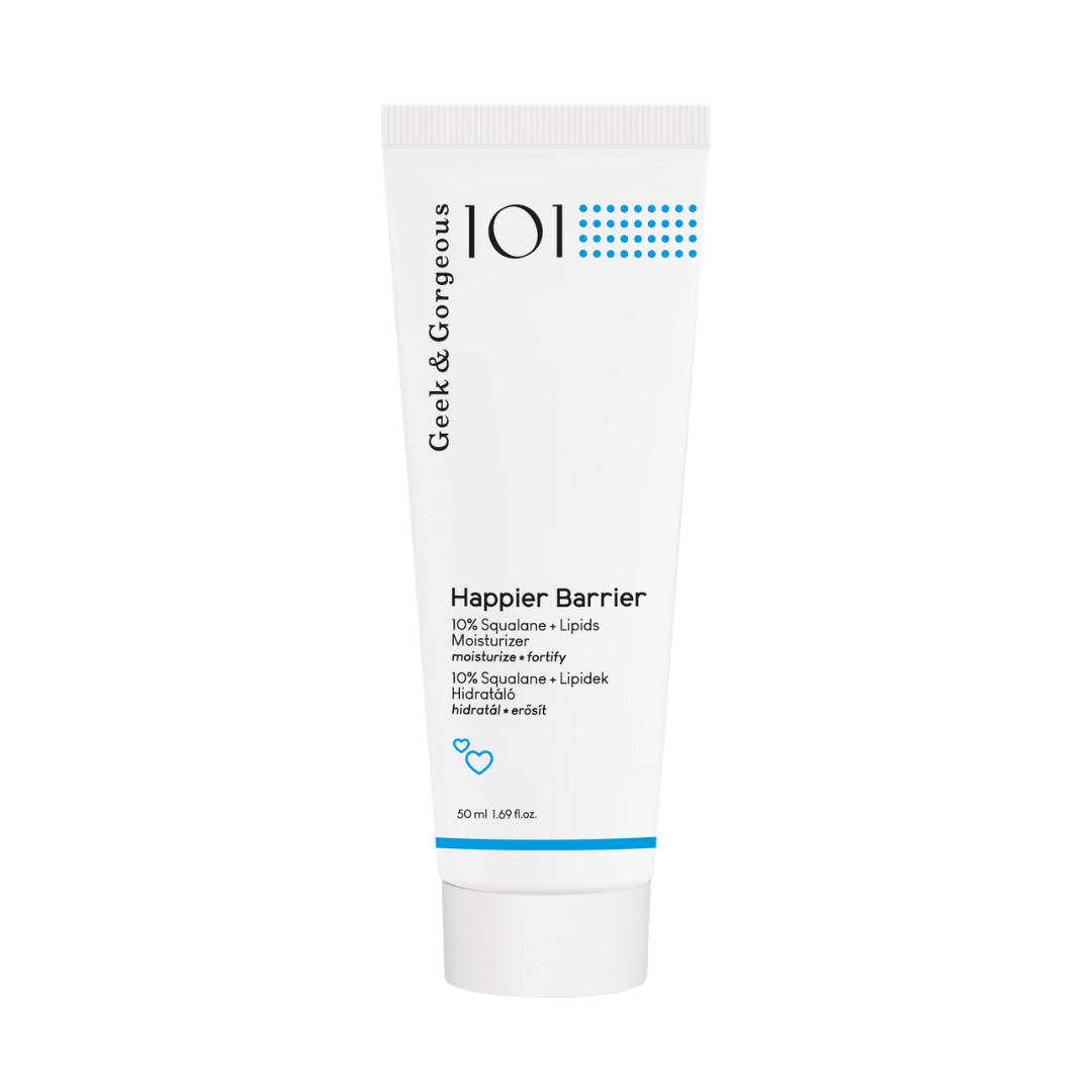 'Geek & Gorgeous Happier Barrier Moisturiser on a white background
