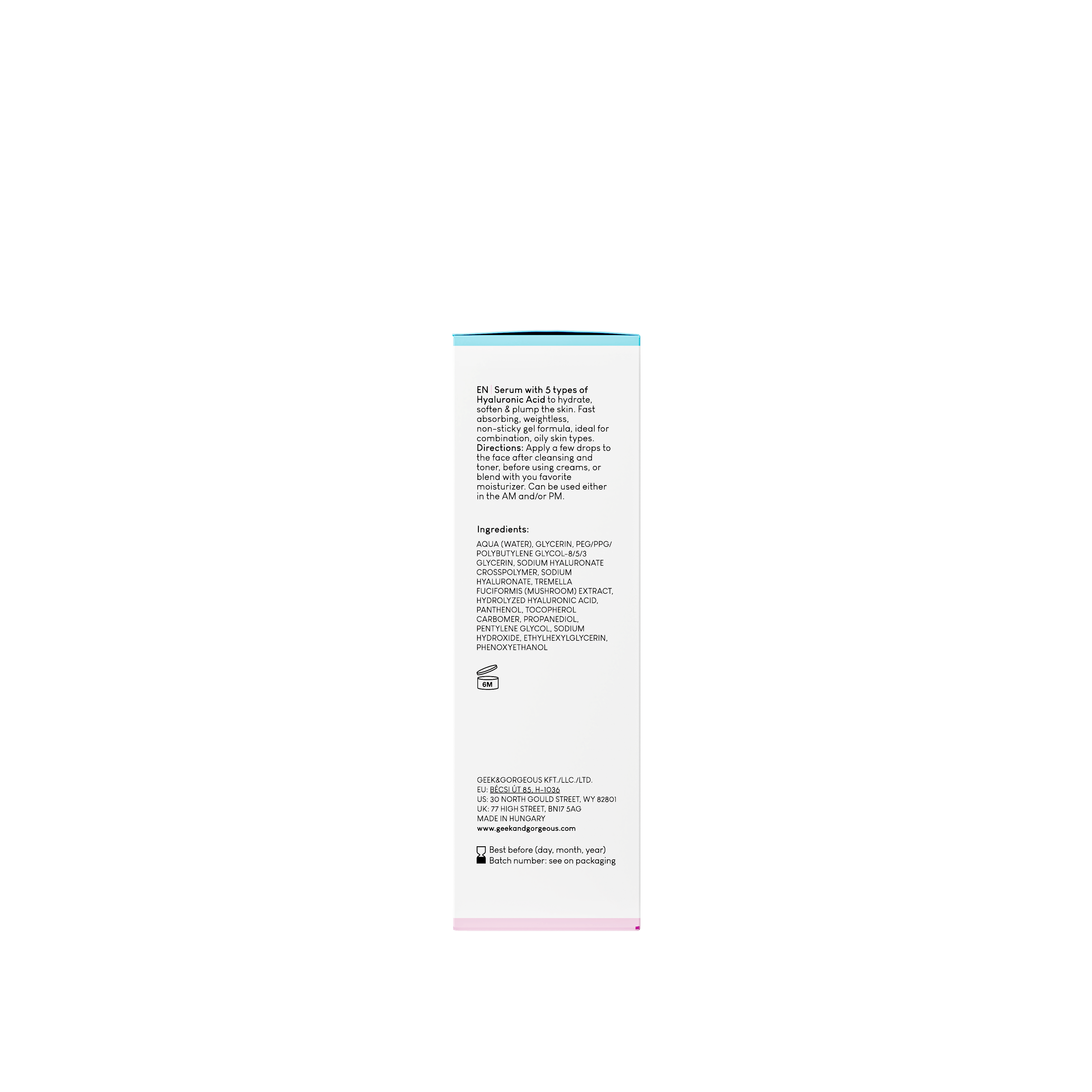 Geek & Gorgeous HA 5 Light Serum - Hyaluronic Acid Serum for Oily Skin