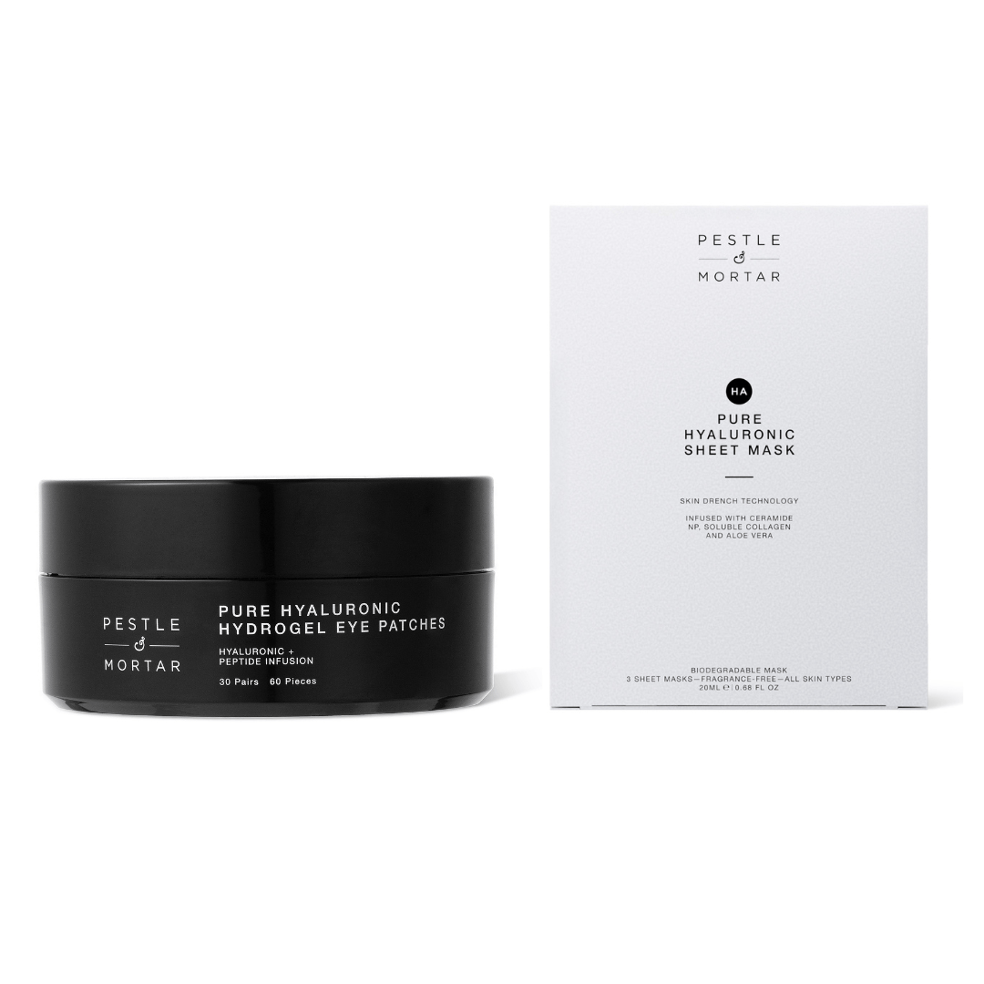 Pestle & Mortar Pure Hyaluronic Face & Eye Mask Set
