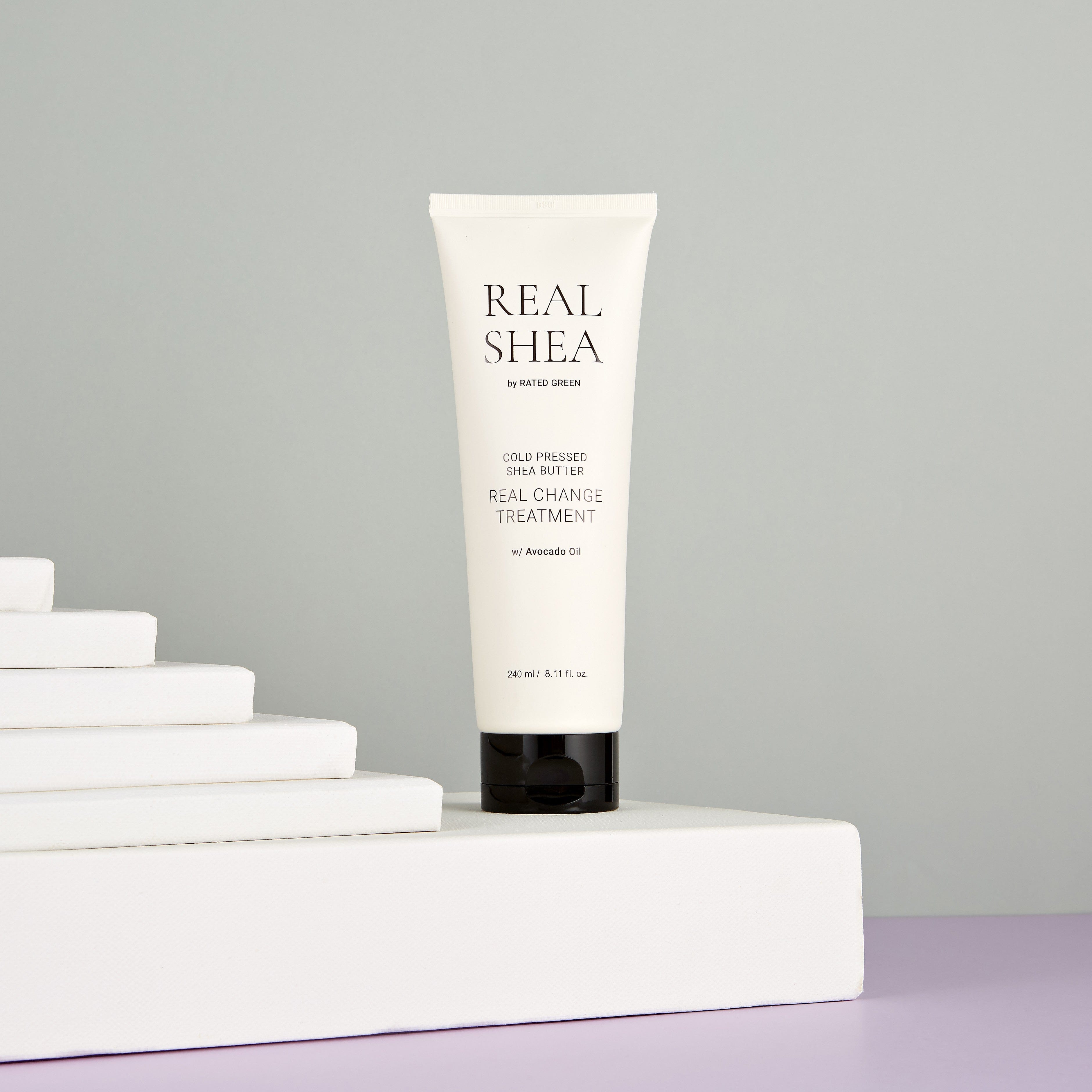 Real Shea Real Change Treatment white stand