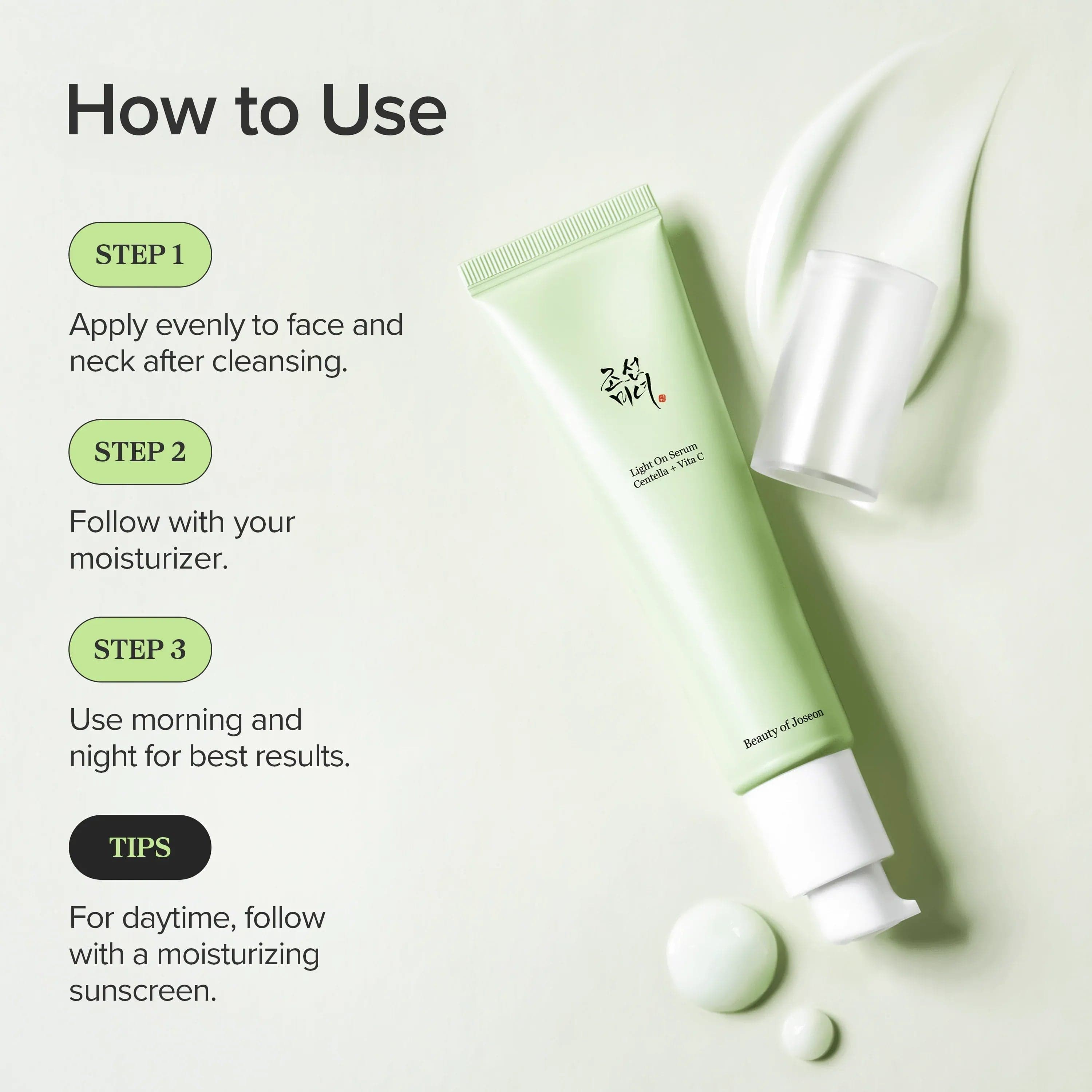 Beauty of Joseon Light On Serum Centella + Vita C for sensitive skin