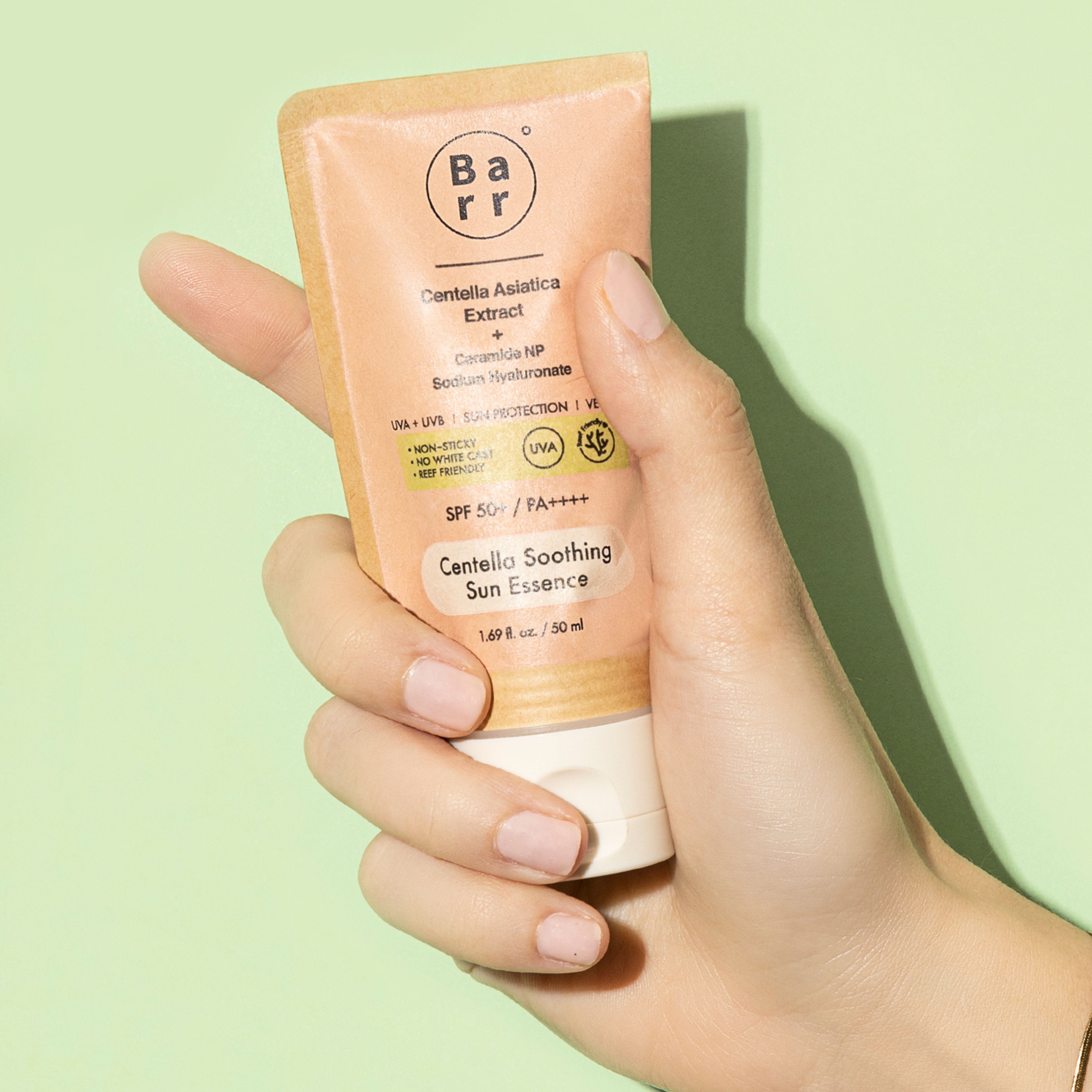 Barr Centella Calming Sun Essence Hand Holding