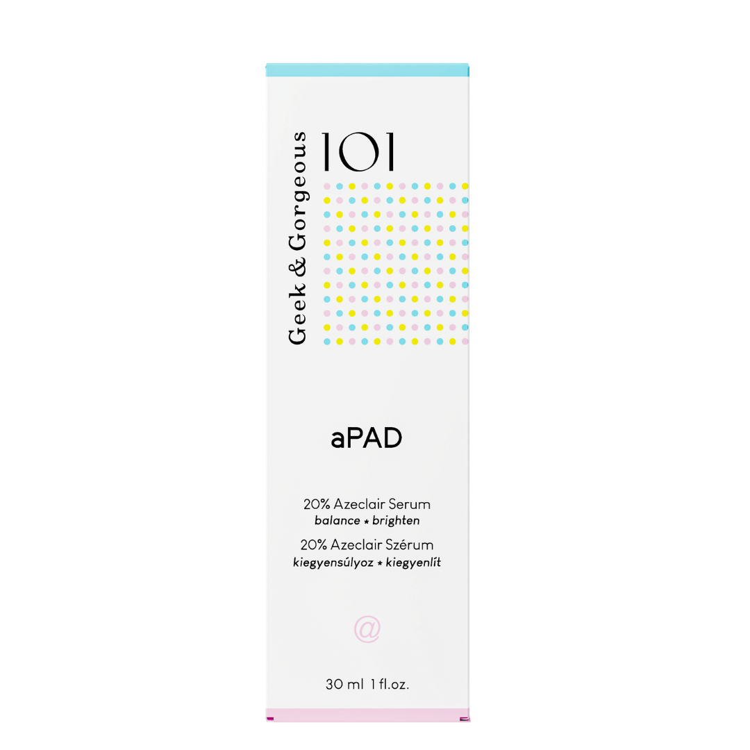 geek & gorgeous aPad serum packaging front