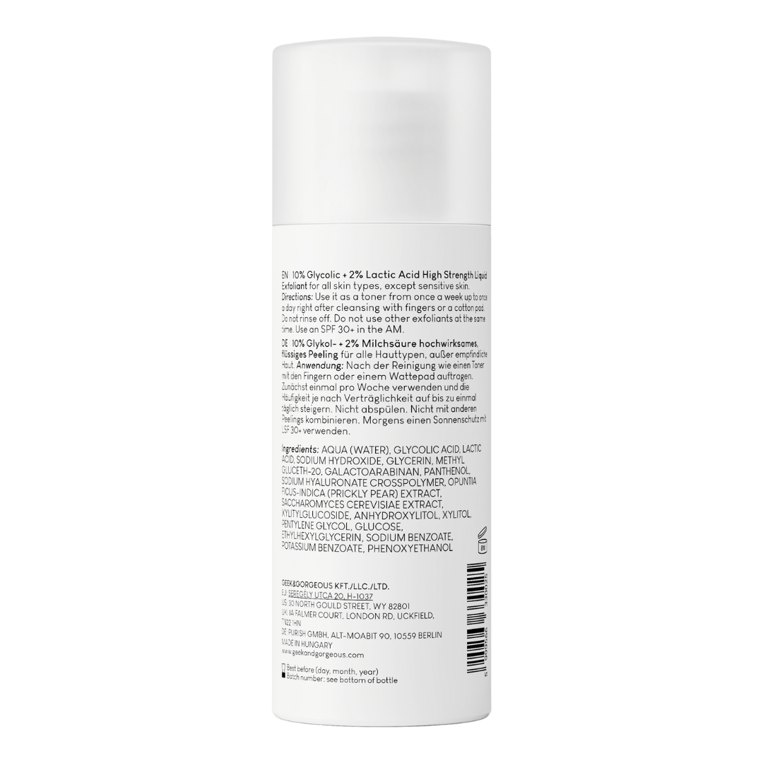 Geek & Gorgeous Smooth Out Exfoliant Toner - Disruptif Beauty 
