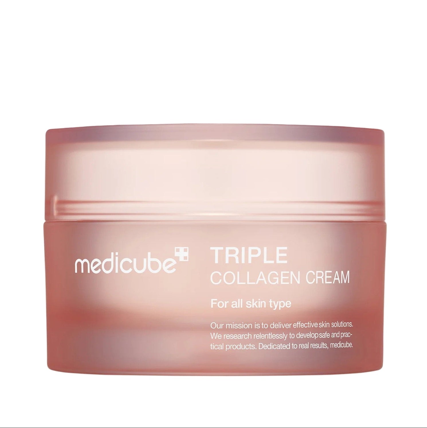 Medicube Triple Collagen Cream jar on a white background