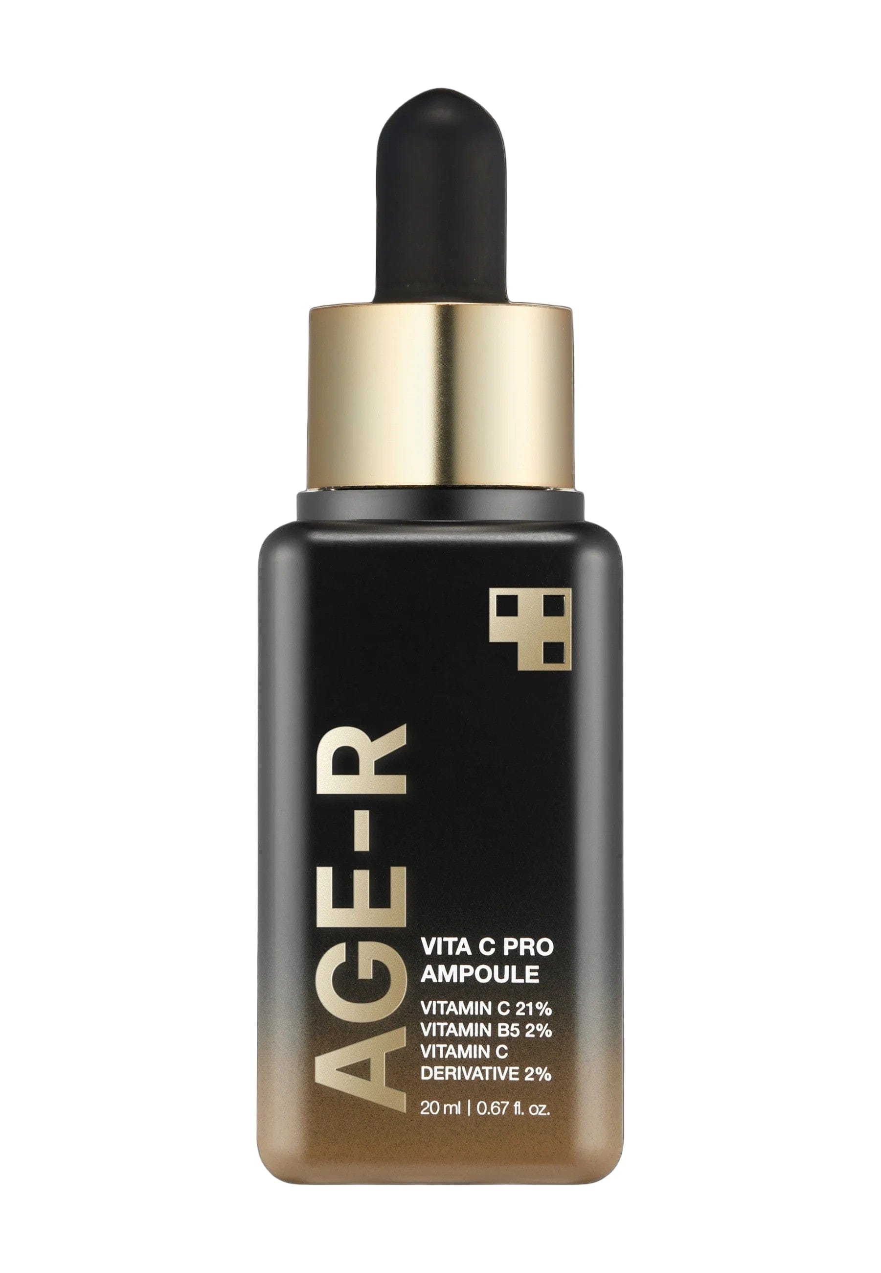 Medicube AGE-R Vita C Pro Ampoule bottle with dropper on a white background